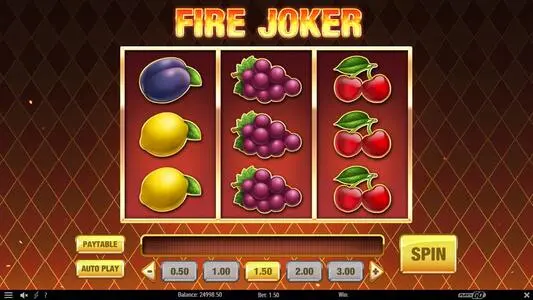 Fire Joker slot stacked symbols.