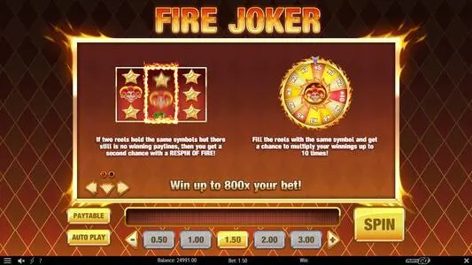 Fire Joker slot review, rules and wheel of multipliers.
